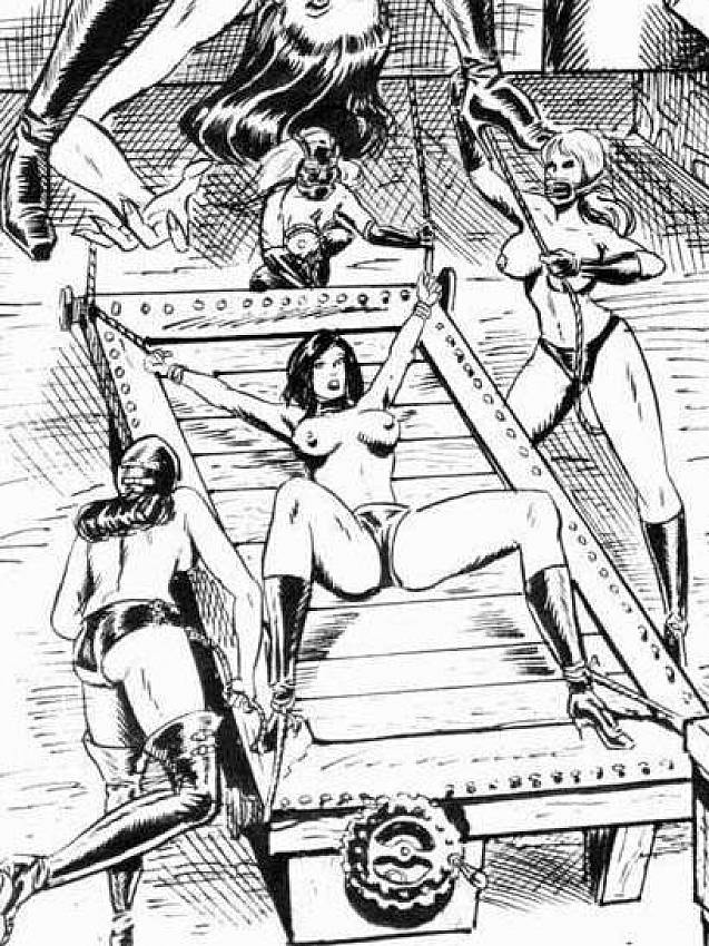 Whipping Toons - Cruel tortures and whipping in the dungeon. Adult Comics content - 15 pics.