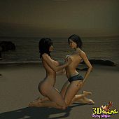 Mind-blowing 3D aged lesbo fun.
