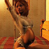 Preggo hussy is working as a chambermaid in a pleasing hotel.