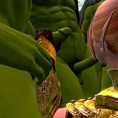 Elf honey in sexy blow job orgy.