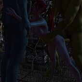 Monsters fuck hot 3D elfs.
