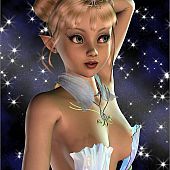 Youthful elf is posing.