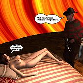 Nightmare on Elm Street in 3D porn comics.