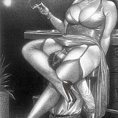 Facesittin art beauties with indeed large cock.