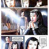 Cold-blooded whipping in a convent in the comics Nuns Of Terror.
