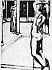 A boy lashes 2 glamorous gals in the comics Lis And Beth.